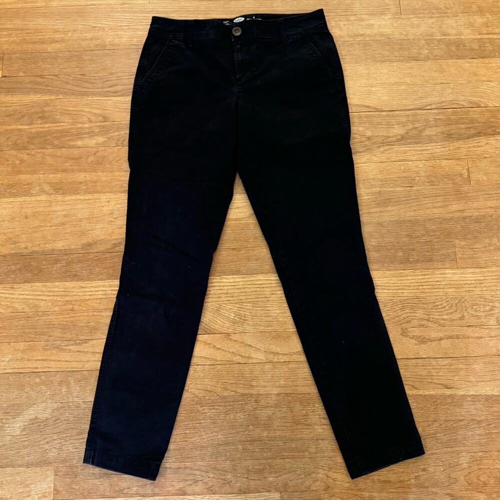 Old Navy Skinny casual black chino pants size 6 b18